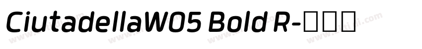 CiutadellaW05 Bold R字体转换 CiutadellaW05 Bold R字体转换